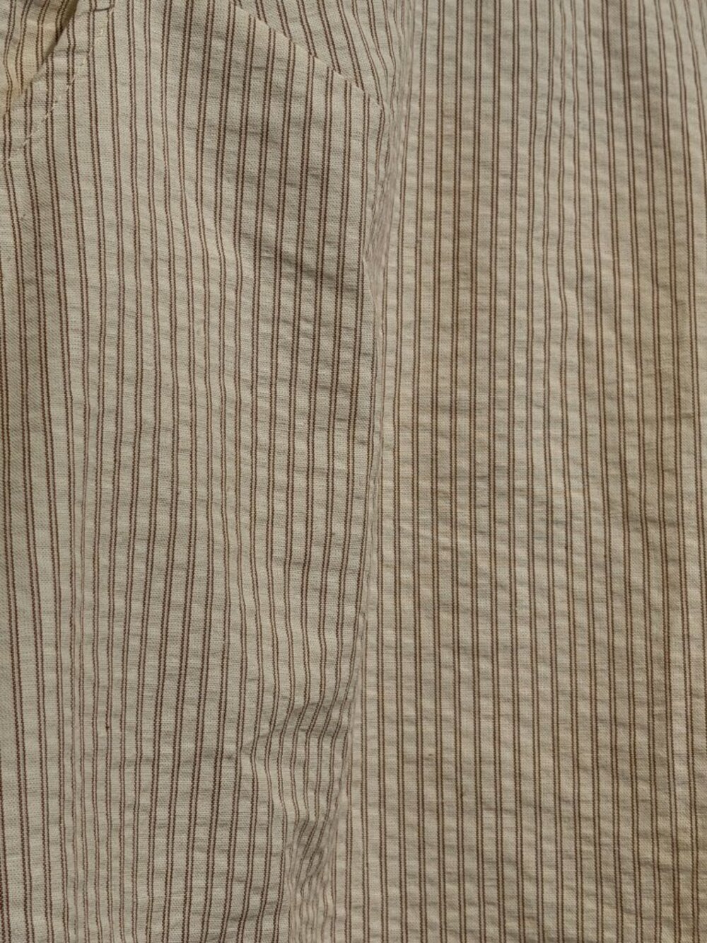 MOD REF Seersucker Striped Boxy Tank Top Cream Tan Size Large - Picture 4 of 8